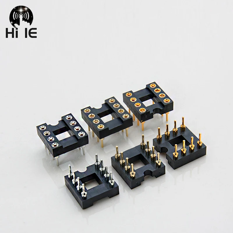 5pcs 8P Audio Op Amp Gold Plated IC Sockets Adaptor DIP8 8Pins Connector DIP Socket