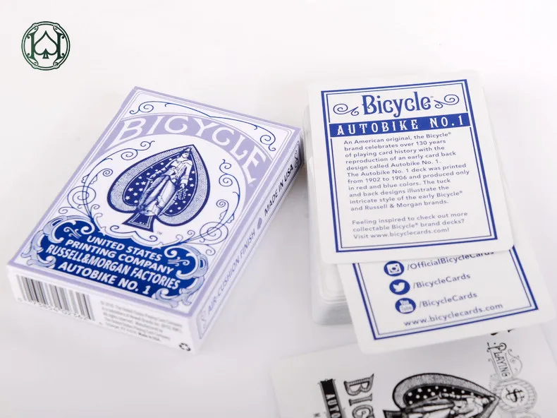 1 Deck Bicycle AUTOBIKE No.1 Playing Cards Blue/Red Retro Poker Magic Cards Magia Props Magic Tricks  for Professional Magician