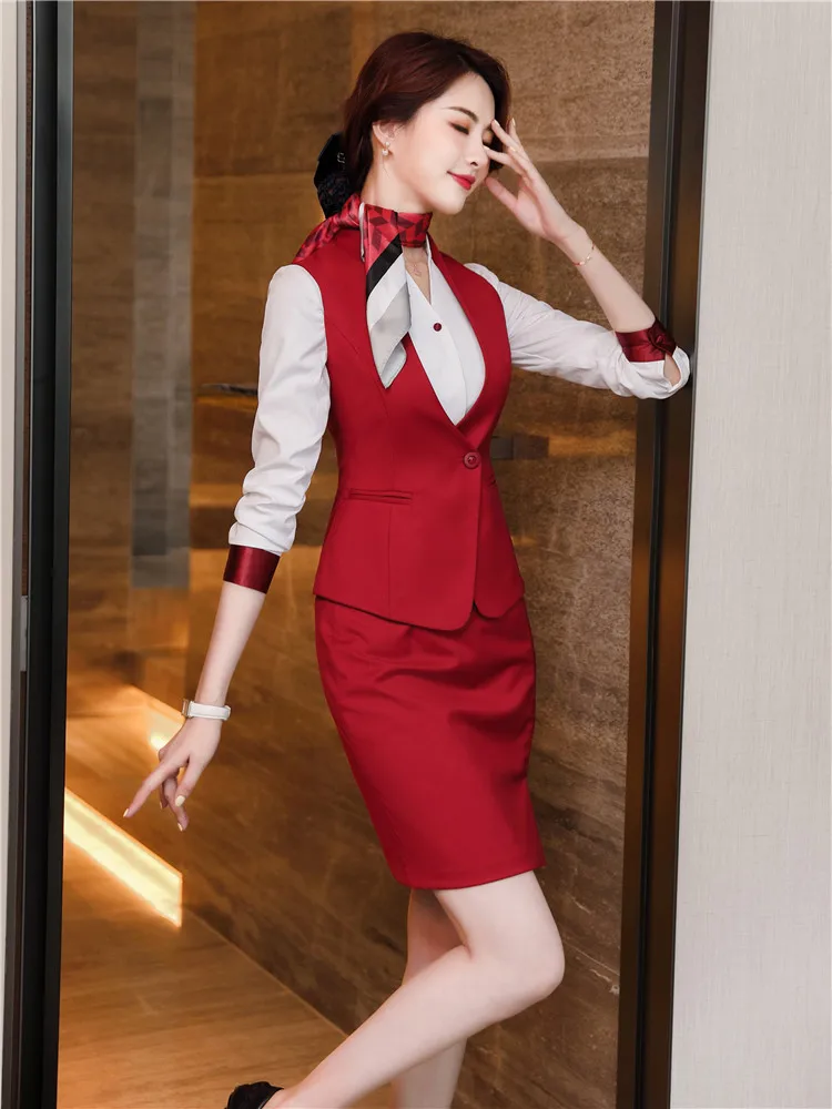 Gray Professional Vest Women High End Business Formal Fashion OL Temperament Slim Work Coat