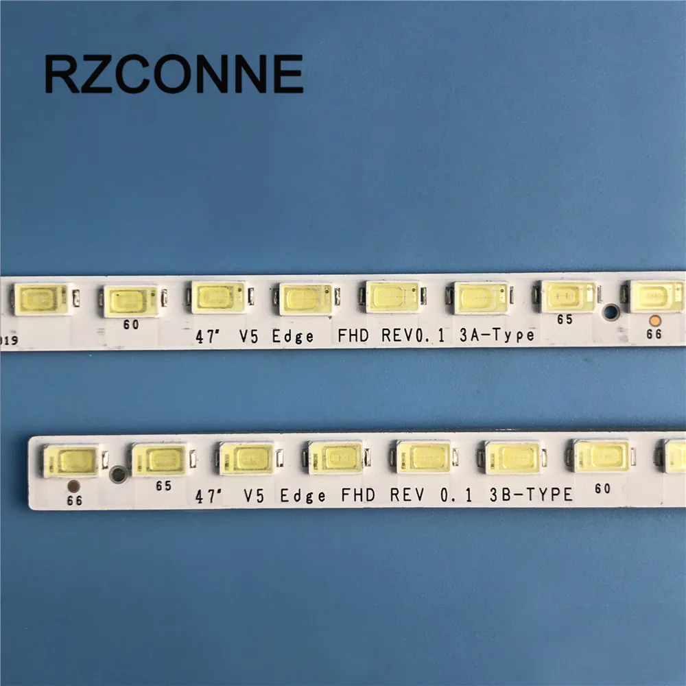 LED Strips 66leds for  47'' V5 Edge FHD REV 0.1 3A 3B-type 6920L-0089B 6920L-0089A 47E70RG LE47A300N 47LE5900 LC470EUH SC A1