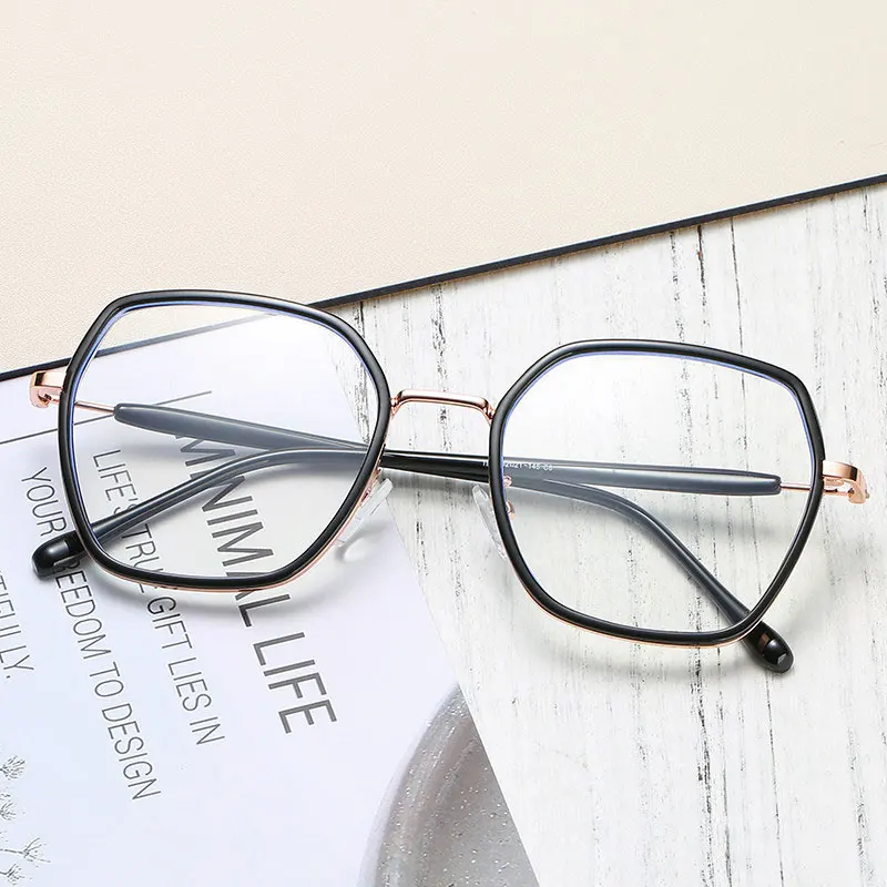 Metal Glasses Frame Full Rim Eye Glasses Unisex Anti Blue Ray Eyeglasses Optical Spectacles New Arrival Hot Selling