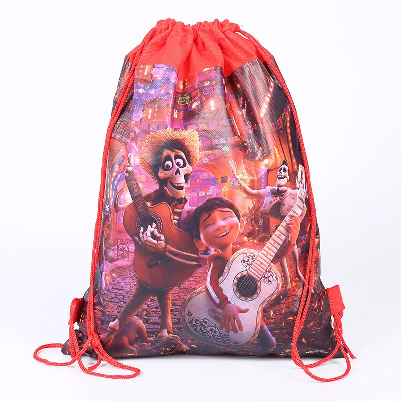 New Coco Movie Cartoon Theme  Non-woven Drawstring Backpack Gift Bag Storage Bag Kids Girl Boys favor school bags Party Supplies