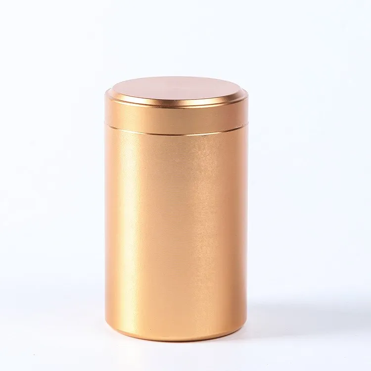 140ML Airtight Smell Proof Container Aluminum Herb Stash Metal Sealed Can Tea Jar Storage Boxes