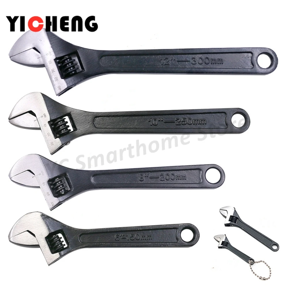 1 Pcs Steel/6Inch /8-Inch Monkey Wrench  Open-end Wrench  Tool Shifting Spanner