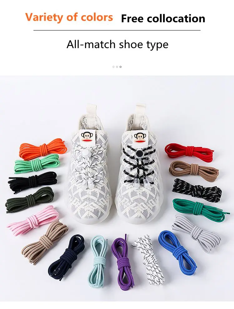 Elastische, runde Schnürsenkel mit Verschluss für Kindersneaker, Schnürsenkel ohne Binden, Schnürsenkel für Kinder und Erwachsene, Schuhbänder. – Detail 9