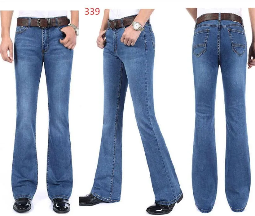 Men's Flare Jeans Mid-Rise Elastic Flare Jeans Fashion Men Flare Jeans Men's Denim Pants Multiple Color Size 26-40 - Image 6