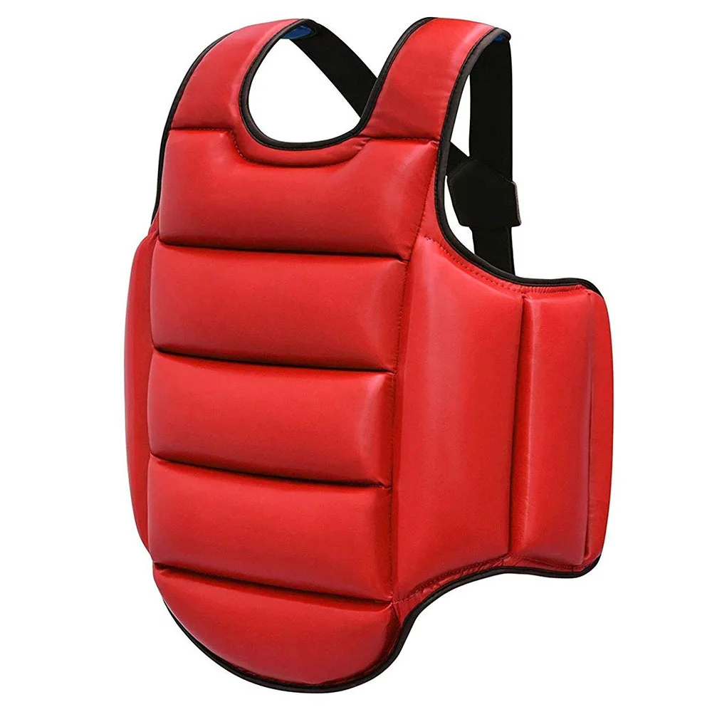 Boxing Karate Chest Guard Vest MMA Kickboxing Body Back Protector Martial Arts WKF Approved Equipment Muay Thai Men Kids