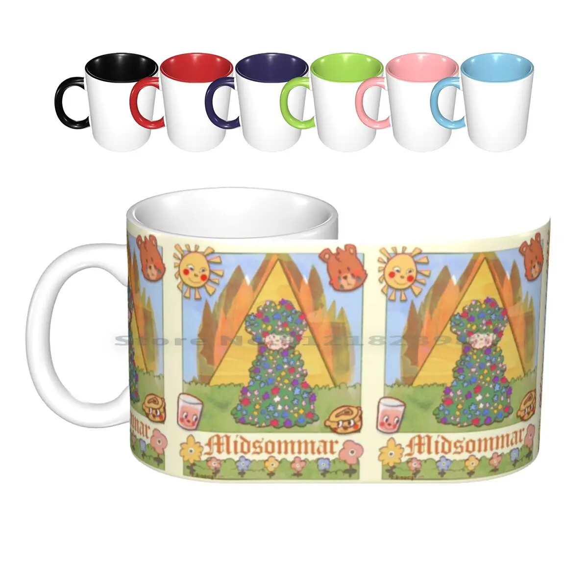 Midsommar Ceramic Mugs Coffee Cups Milk Tea Mug Midsommar Midsommar Movie Mayqueen Dani Horror Horror Movie Creative Trending