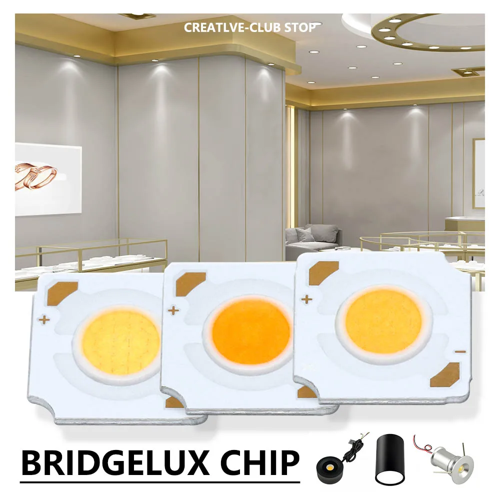 5pcs LED COB Bridgelux Crystal 1835 Chip Matrix Lamp Beads 3-7W 12V 600mA bianco caldo freddo per la decorazione faretti accessori