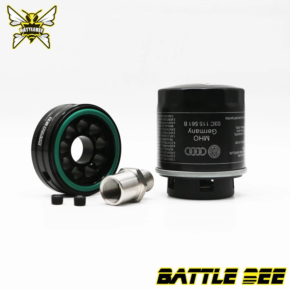 Battle bee VAG EA111 Sandwich Oil-Filter Adapter Oil temp oil pressure gauge sensor Plate for Volkswagen audi BB-UOA-003-EA111