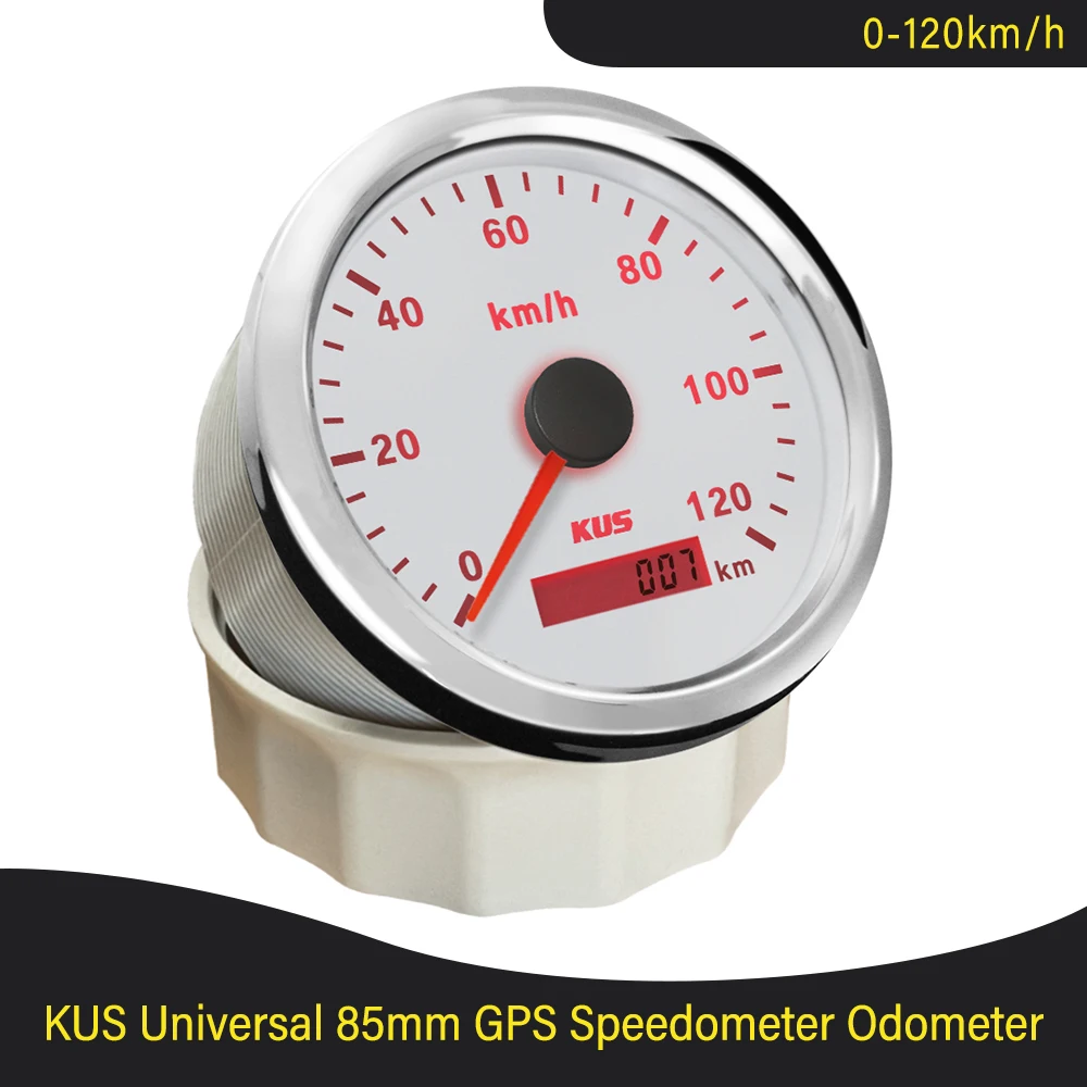 

New KUS 85mm GPS Speedometer 120km/h 200km/h Speed Gauge Odometer ATV UTV Motorcycle Marine Boat Buggy Golf Go Cart 12V/24V