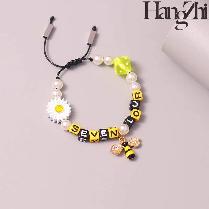 Hangzhi 2021new Japanse En Koreaanse Stijl Bijenzeef Parel Kralen Ketting Hiphop Persoonlijkheid Street Accessories Trend