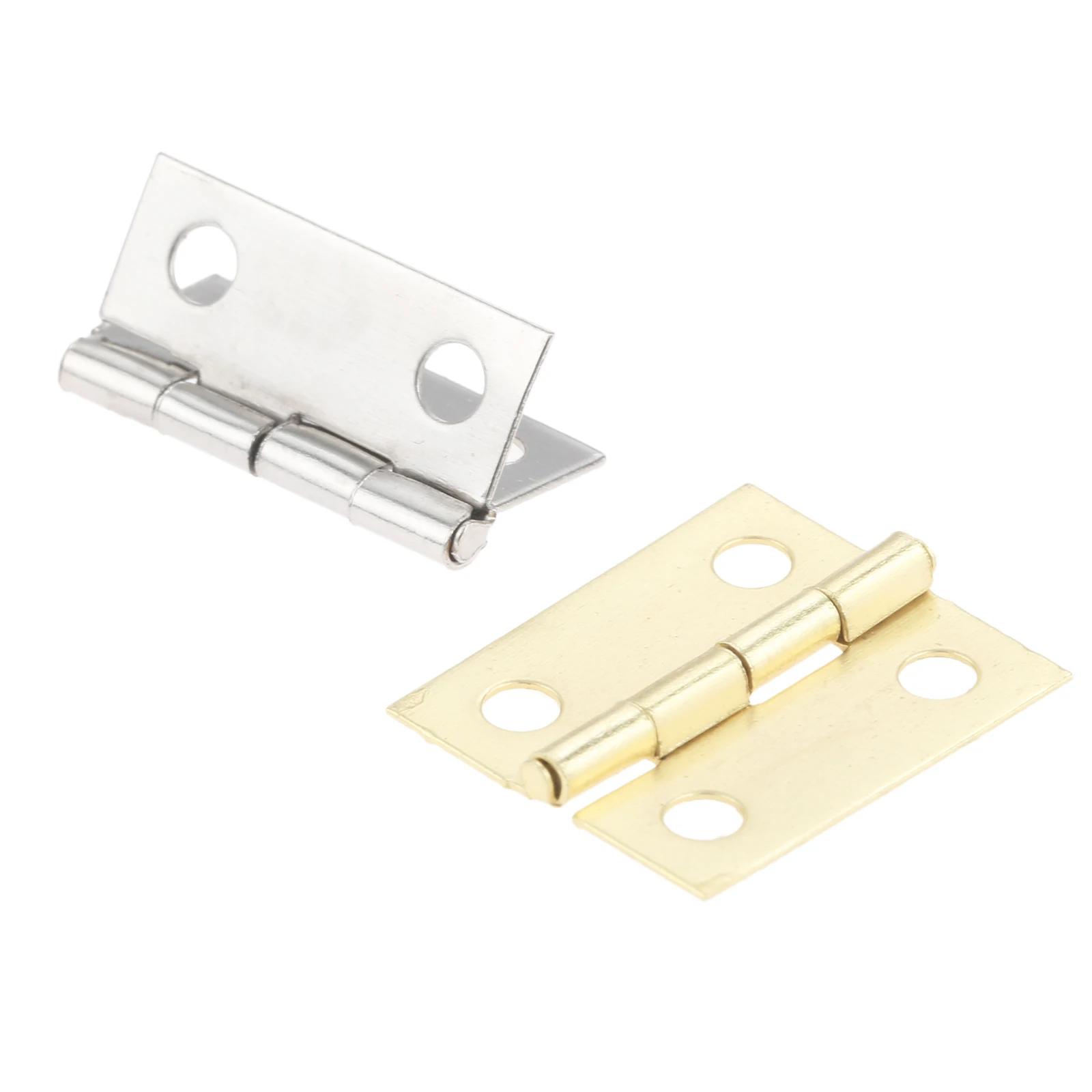 Mini bisagras de gabinete de puerta antigua, joyería, cajas de madera, bisagras de equipaje, decoración de muebles con tornillos, 18x16mm, 20 piezas