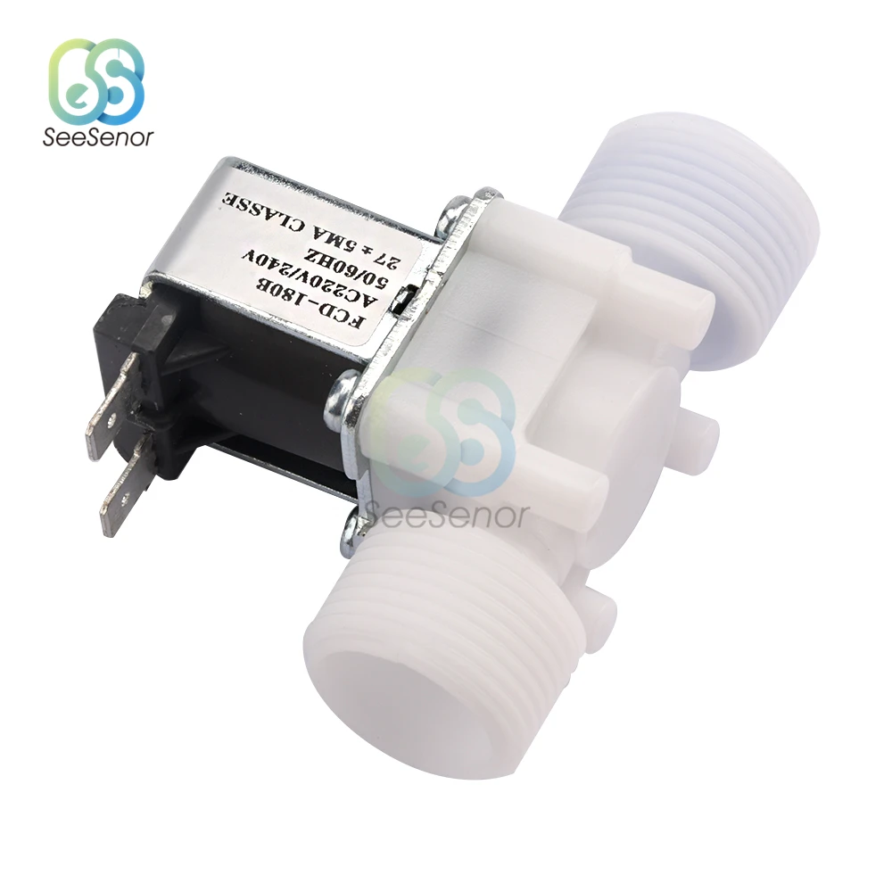 Válvula Solenoide de plástico de 3/4 pulgadas, dispensador magnético de lavadora, interruptor de controlador de presión neumático de agua potable, 12V, 24V, 220V