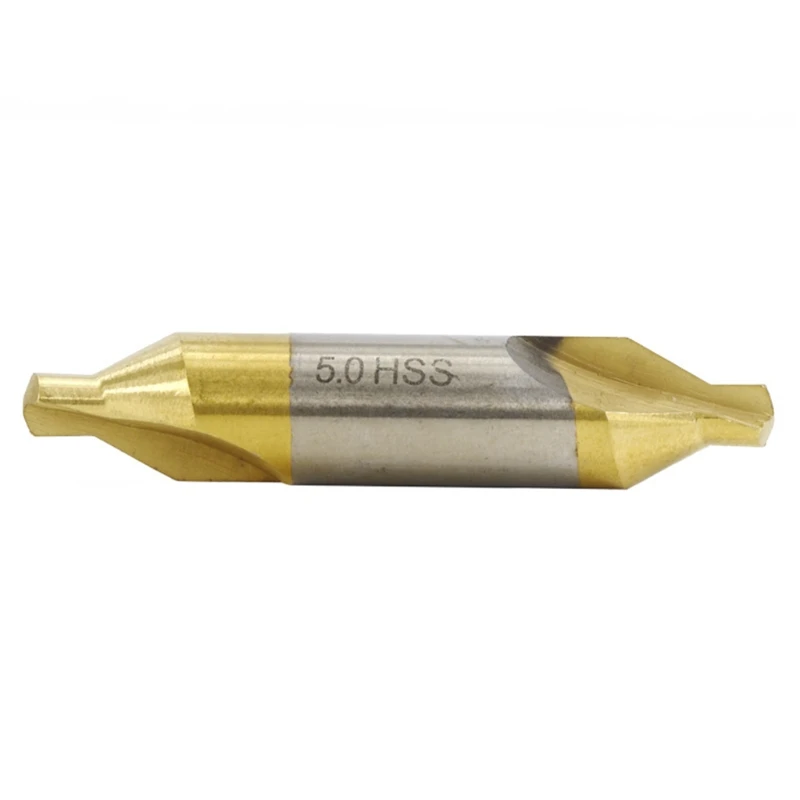 6Pcs 1.0-5.0Mm HSS TiN Coated เจาะชุด Bit โลหะหลุมเจาะรูตัด60องศารวมเจาะบิตชุด U1JB