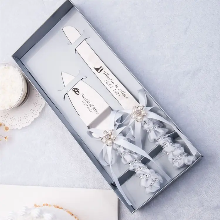 Personalized Wedding Resin Cake Knife Serving Set Custom Cake Knife & Shovel Birthday Gift Party Decoration Cake Tools