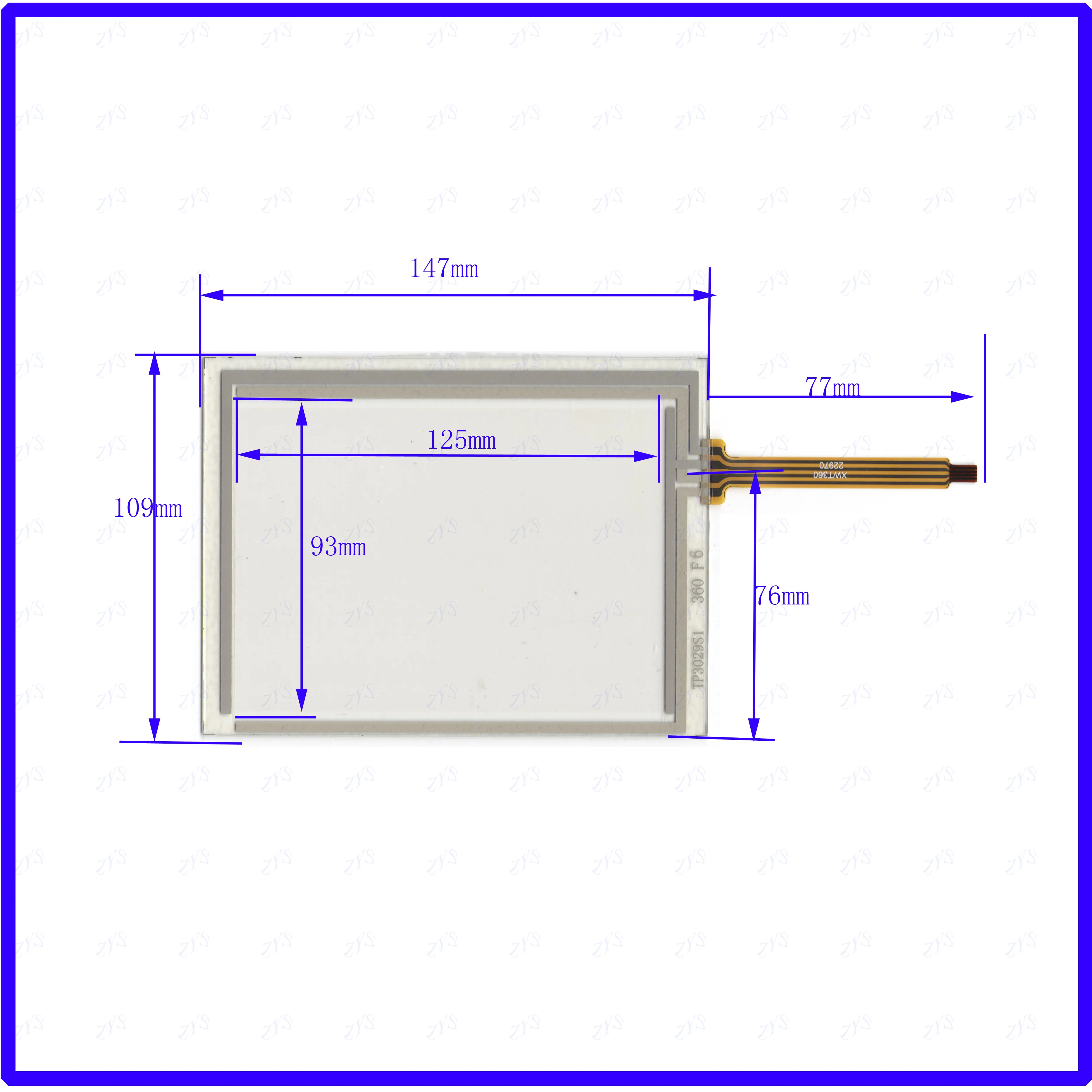 TP3029S1 5. 6inch  147*109mm compatible  4 lins Touch Screen glass sensor glass Freeshipping   147*109