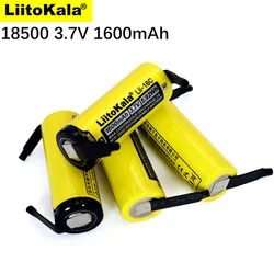 LiitoKala-batería recargable de iones de litio para linterna LED, pila recargable de 18500 mAh, 1600 V, recargable, para bricolaje, níquel, Lii-16C, 3,7