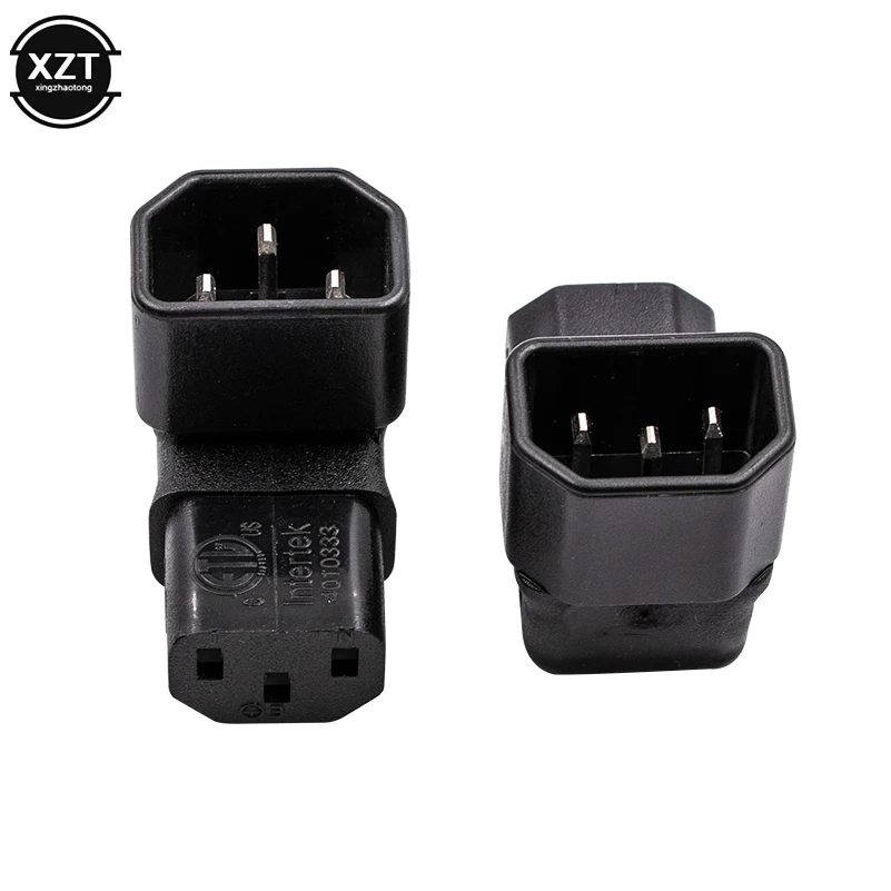 10A 3Pin Iec Connector Down Up 90 Schuine Iec 320 C14 Male Naar C13 Vrouwelijke Power Adapter Ac Plug Voor lcd Led Wall Mount Tv
