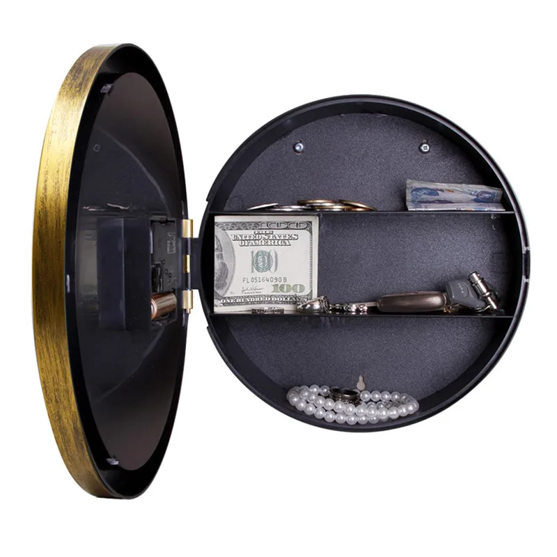 Винтажные настенные часы, сейф, коробка для хранения, настенные часы, безопасные деньги, ювелирные изделия, коробка для хранения, украшение для дома