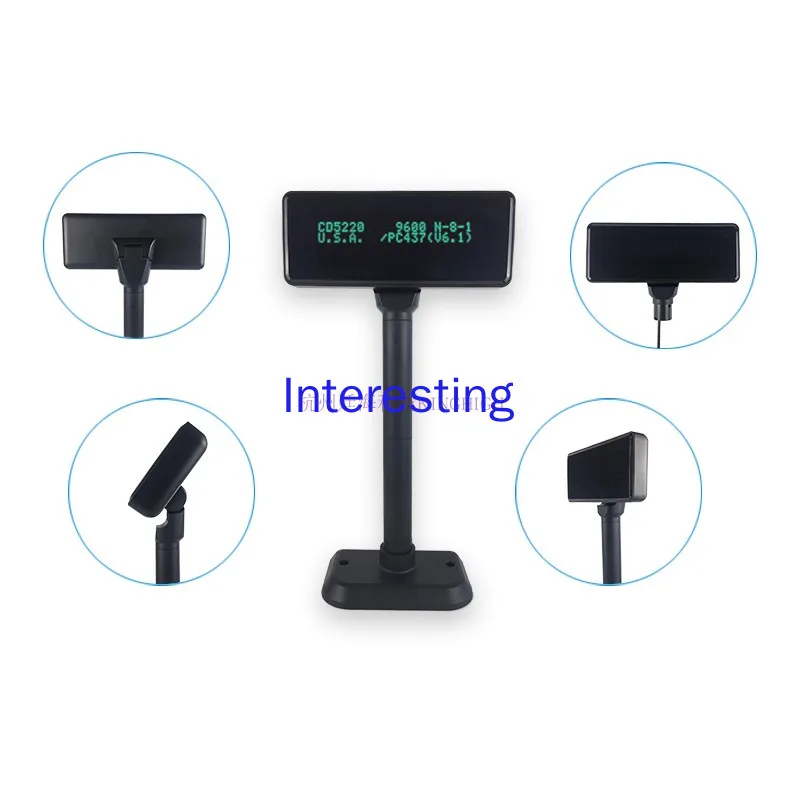 

RS232 Port, Double Line, English, Russian, 29 Languages, VFD, Guest Display, USB, COM Communication