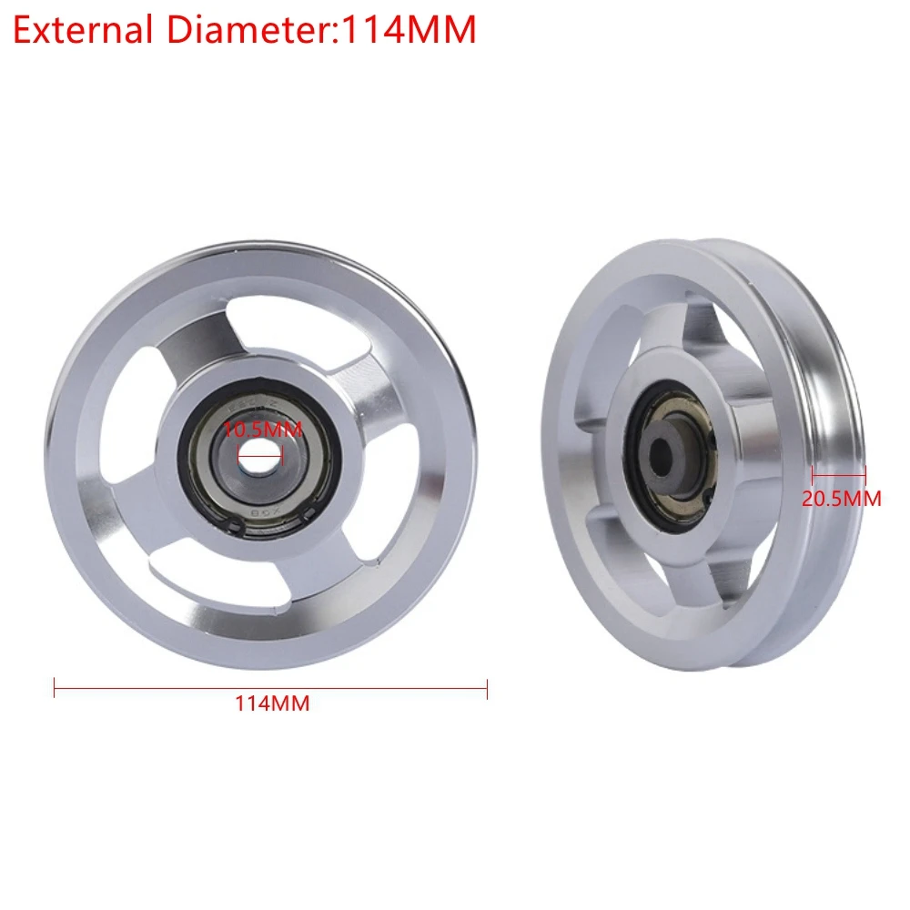 1 pz attrezzatura di trasmissione universale in lega di alluminio diametro 73 88 95 110 114MM cuscinetto puleggia ruota adatta attrezzature per il