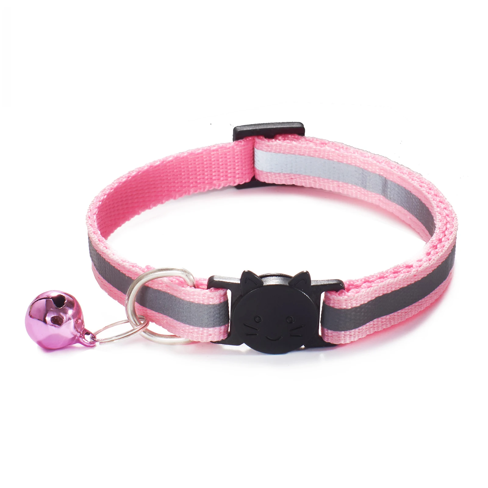 Cats Bells Collars Adjustable Nylon Buckles Small Dog Collar Reflective Collar Kitten Safe Necklace Pet Cat Accessories Supplie