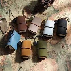 Mini Journal Cute Leather Cover Notebook Small Diary Retro Portable Travel Book DIY Gift Blank Pages Memo Creative Sketchbook