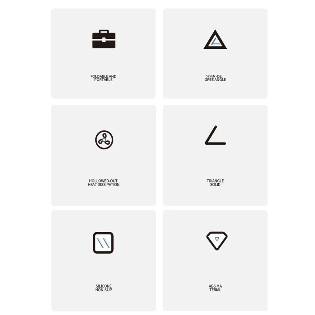 Supporto per Laptop per MacBook Pro Air supporto per Notebook supporto per Tablet pieghevole in plastica supporto per telefono supporto di raffreddamento Riser portatile