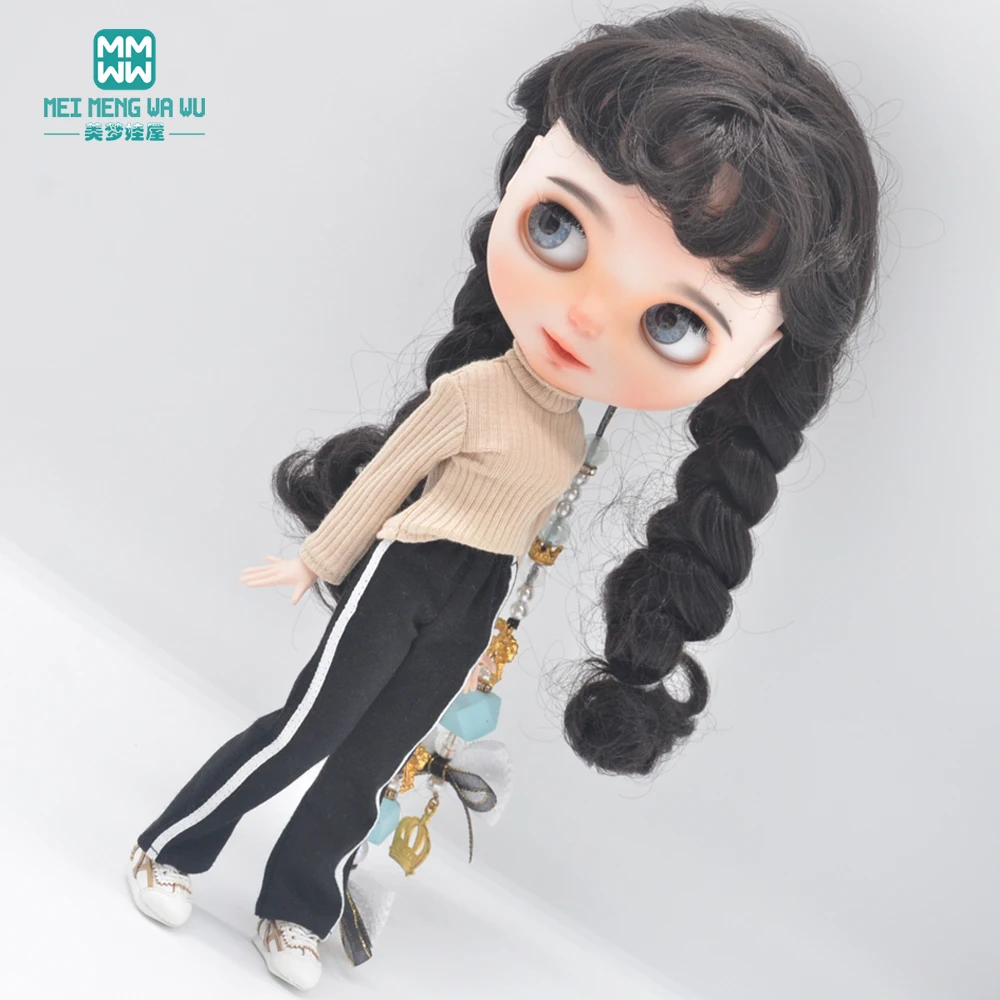 NEU 28-30cm Blyth Kleidung Azone OB22 OB24 Spielzeug Puppenzubehör Rollkragenpullover, Jogginghose, Schuhe – Detail 17
