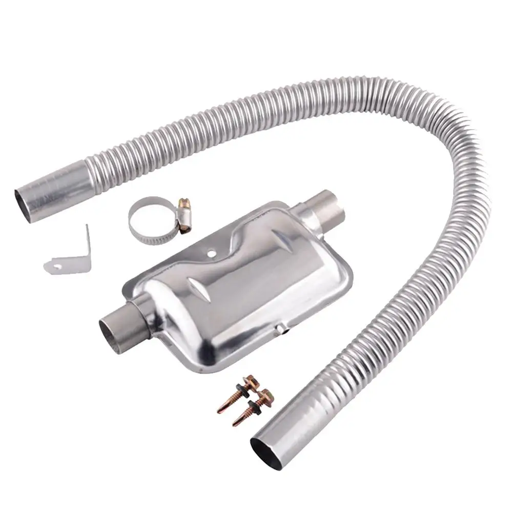 60/150/200CM Parking Heater Stainless Steel Exhaust Muffler Pipe Hose Silencer For 12/24V Auxiliary Webasto Diesel Car Heater