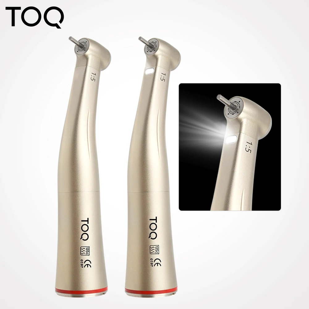 Dental 1:5 Increasing Contra Angle Low Speed Handpiece With Optic FiberDentistry Micromotor Tool