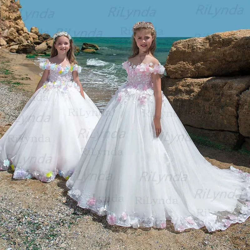 Robe princesse en dentelle pour filles, tenue de soirée élégante, sans manches, décontractée, pour enfants de 2 à 14 ans