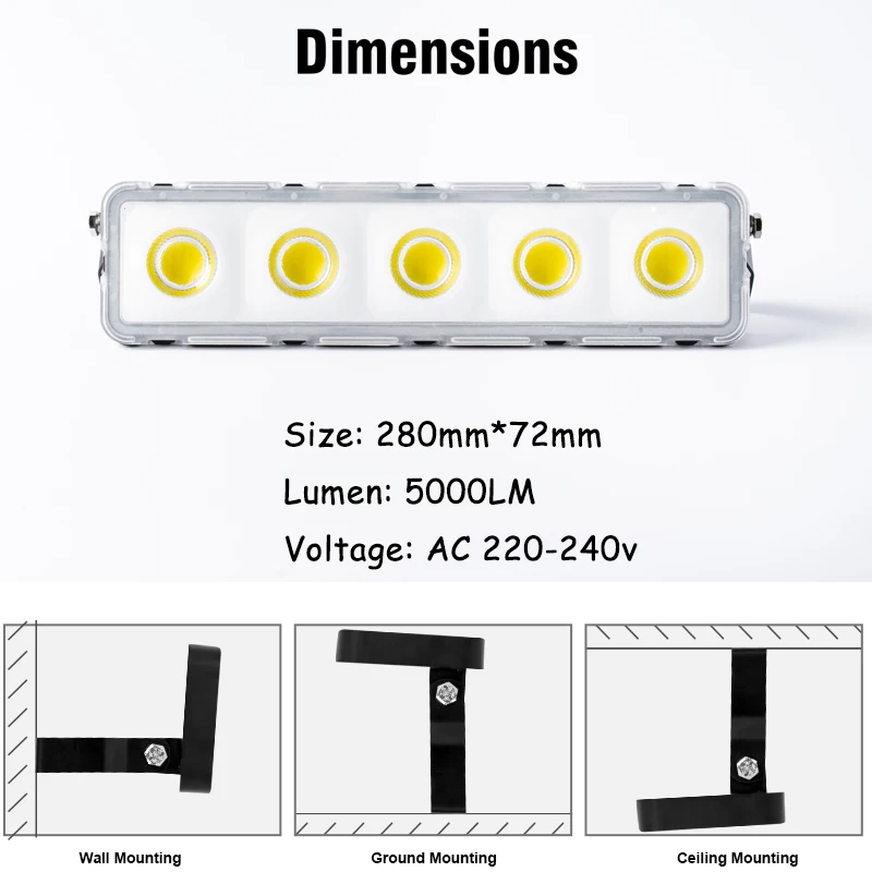 LED Flood Light 50W Outdoor Lamp Waterproof IP65 Spotlight Wall Lamp Doorway Garage Street Lights