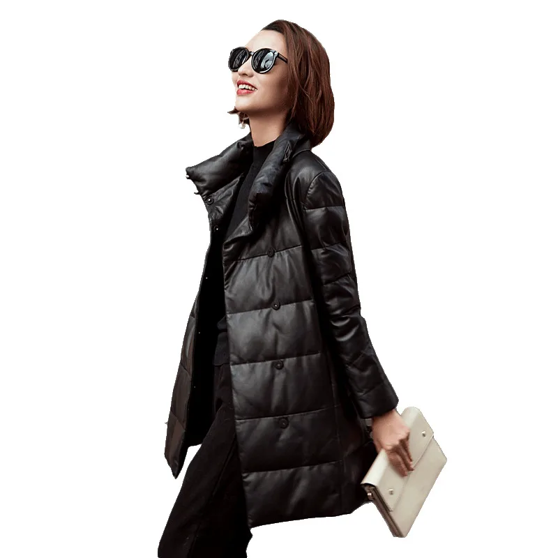 

300% Real Sheepskin Coat Female Genuine Leather Down Jacket 2020 Winter Jacket Women Korean Long Coats Chaqueta Mujer My