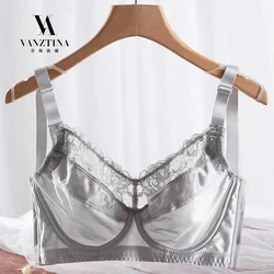VA VAVANZTINA Big Large Size Push up Bras for women Plus Size Sexy Transparent Lingerie Female Underwear Lace Minimizer Bra BH