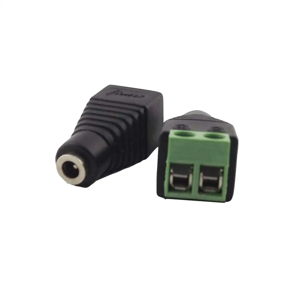 

2pcs 3.5mm x 1.35mm Female Jack TO AV Screw Terminal CCTV Video AV Balun Connector Adapter