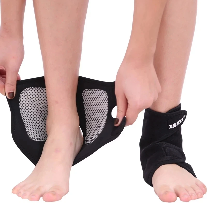 1Pair Tourmaline Self heating Far Infrared Magnetic Therapy Ankle Care belt Support Brace Heel Massager Foot Health Care