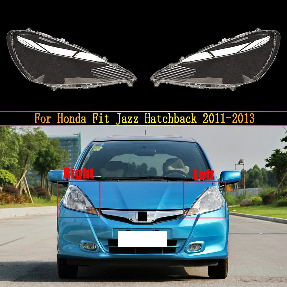 

Car Front Head Light Lamp Headlamp Lampshade Auto Shell For Honda Fit Jazz Hatchback 2011 2012 2013 LED Headlight Cover