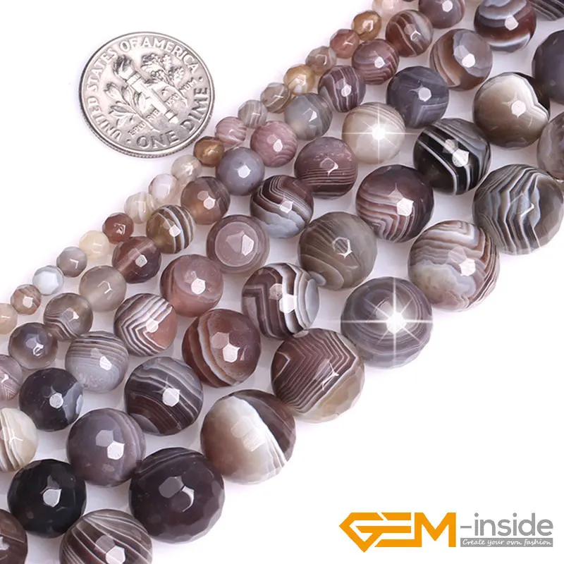 Contas rosadas de ágata natural para fazer joias, acessórios de joias diy de 15 polegadas contas 4mm 6mm 8mm 10mm
