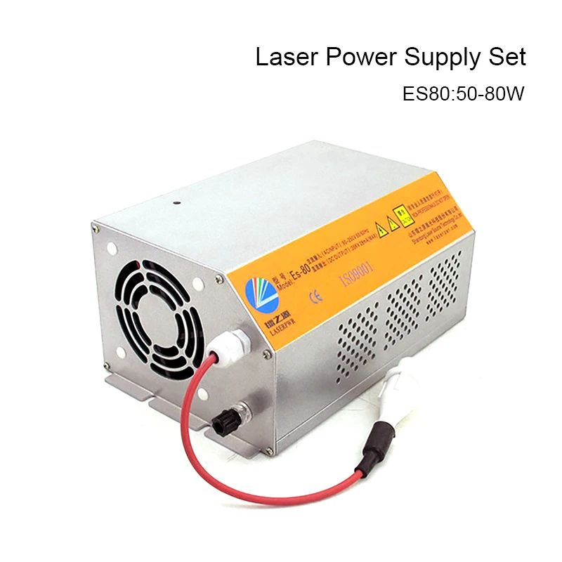 LASERPWR ES80เลเซอร์แหล่งจ่ายไฟ + RECI W1 CO2แก้วชุดหลอดสำหรับ50W-80W เลเซอร์ตัดเครื่องแหล่งอะไหล่แกะสลักไม้ยาง
