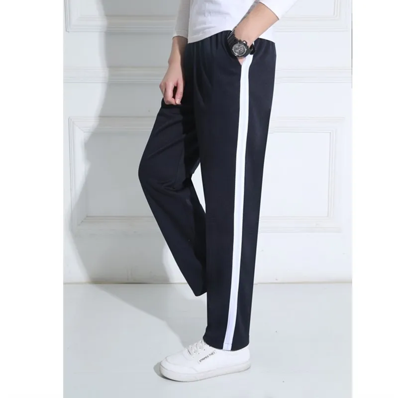 Unisex New Pants Casual Sweatpants Striped Bastic Trousers Pants Men Joggers Simple Work Pants