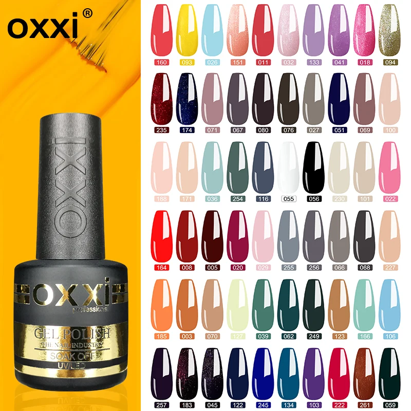 OXXI 8ml Semi-permanent Varnish 60 Colors Semipermanent Nail Polish Maincure uv Gel Enamel Soak off Varnishes Hybrid Gellac New