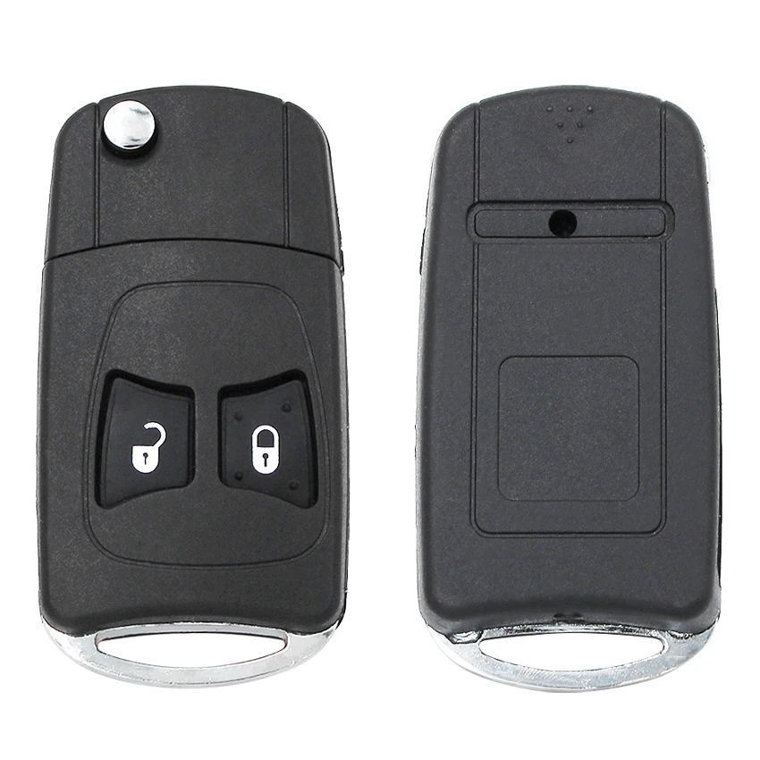 4-Button Flip Remote Key Shell For Chrysler Dodge Jeep 300C Ram Aspen – Black