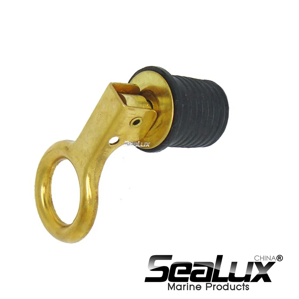 Sealux Compression Plug Rubber Brass snap handle drain plug 1 inch for Boat Yacht Fishing Marine accessories Hardware