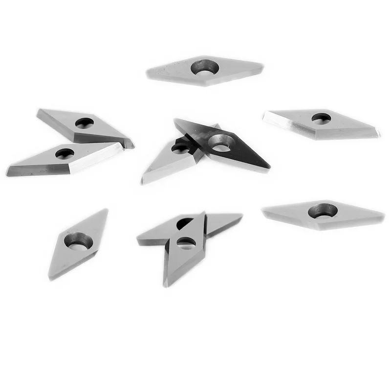 Ci4 Diamond Carbide Replacement Cutter Inserts Knives with Radius Point fit for DIY Wood Turning Detailer or Machine Tool 10pcs