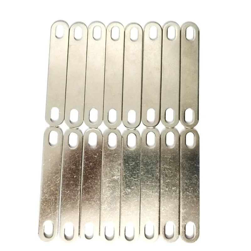 

LiFePO4 Battery Contacts Tabs 6*12mm Hole Size 68mm Pitch 2mm Thickness Lithium Cell Connecting Piece Busbar Connector