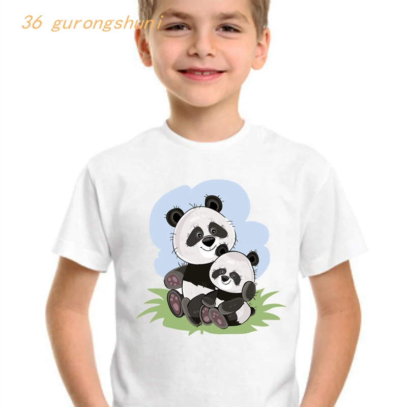 

kids t shirt for boys funny animal Bear kid children girls clothes tshirt girl cute kawaii baby panda print graphic tee t-shirt