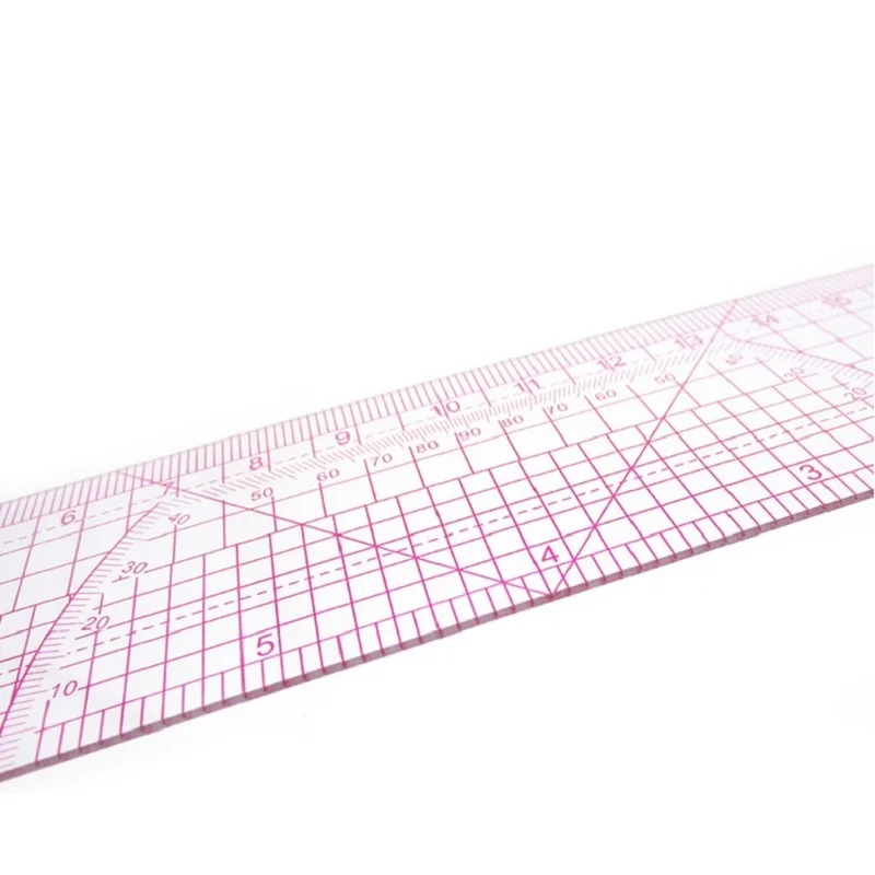 20cm Graph Ruler Garment Pattern Making Ruler Transparent Straight Ruler  B56
