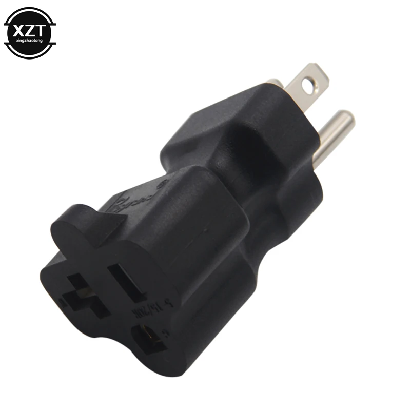 

5-15P Plug To 5-15R 5-20R 15 Amp T-Blade Female Adapter Home Plug For 20 Amp Female Extension Cable 5-15/20R Power Adapter Plug